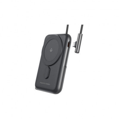 Батарея універсальна Choetech Magnetic Wireless 10000mAh 20W, PD, Qi-15W, USB-C In/Out, build-in cabel, Black (B735-CCBK)