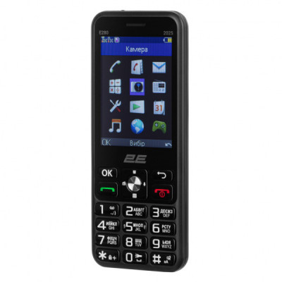 Мобільний телефон 2E E280 2025 Black + Батарея (794300868957)