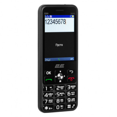 Мобільний телефон 2E E280 2025 Black + Батарея (794300868957)