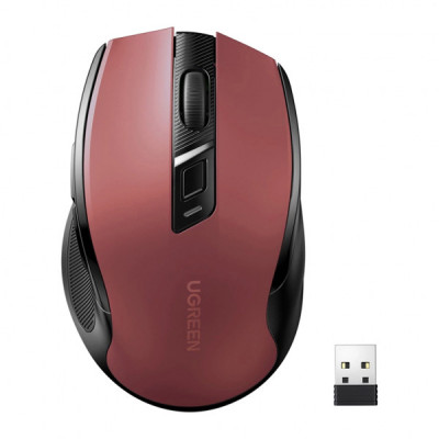 Мишка Ugreen MU006 Ergonomic Wireless Red/Black (25752)