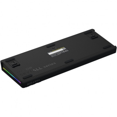 Клавіатура Hator Skyfall 65 Pro Aurum Vanila Silent RGB Wireless/Bluetooth/USB UA Grey/Black (HTK4160UA)