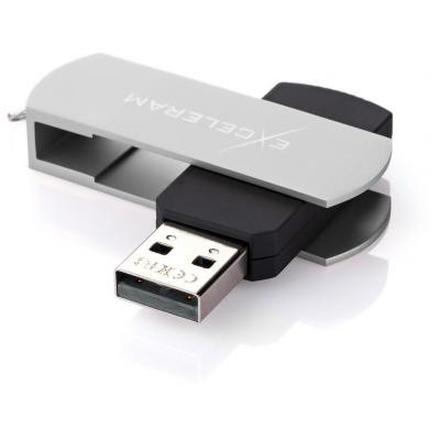 USB флеш накопичувач eXceleram 32GB P2 Series Silver/Black USB 2.0 (EXP2U2SIB32)