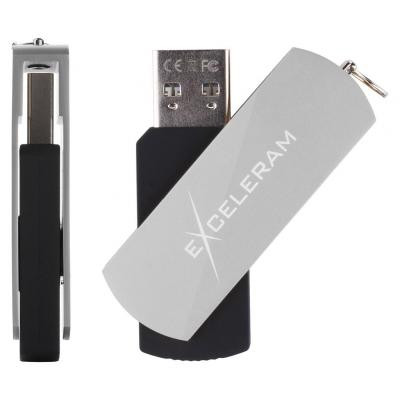 USB флеш накопичувач eXceleram 32GB P2 Series Silver/Black USB 2.0 (EXP2U2SIB32)