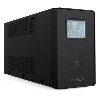 Пристрій безперебійного живлення Vinga LCD 600VA metal case with USB (VPC-600MU)