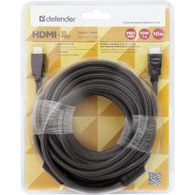 Кабель мультимедійний HDMI to HDMI 10.0m HDMI-33PRO v1.4 Defender (87435)