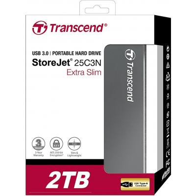 Зовнішній жорсткий диск 2.5" 2TB Transcend (TS2TSJ25C3N)