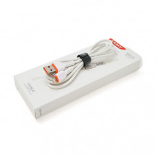Дата кабель USB 2.0 AM to Lightning 1.0m KSC-233 JIANXUN White 3.2А iKAKU (KSC-233-L)