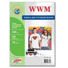 Фотопапір WWM A4 Termotransfers/White (TL140.10)