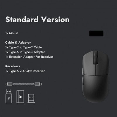 Мишка Lemokey G1 USB-A/USB-C/Wireless 8K Black (G1-A1)
