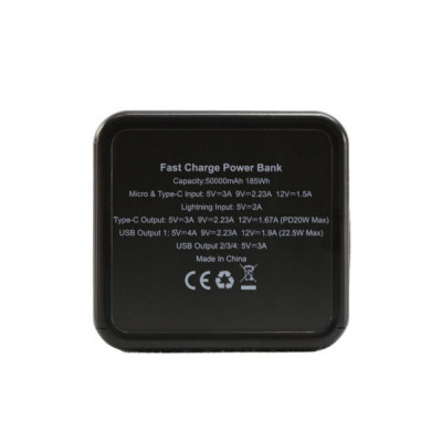 Батарея універсальна TheGeneral 50000mah Diran, PD/20W, QC/22.5W, LED backlight (40012319-01) Батарея універсальна TheGeneral 50000mah Diran, PD/20W, QC/22.5W, LED backlight (40012319-01)