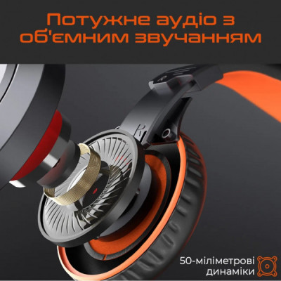 Навушники Meetion HP021 Black/Orange (MT-HP021-A)