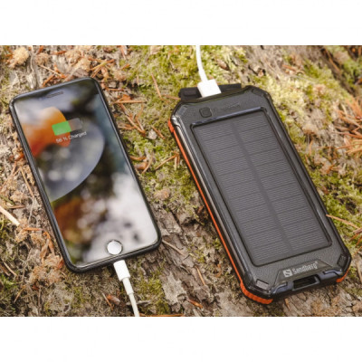 Батарея універсальна Sandberg 10000 mAh, Solar:5V/250mA, power-through, IP54, flashlight (420-72)