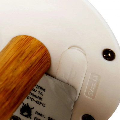 Ліхтар Bo-Camp Cambridge Rechargeable 200 Lumen Bamboo/White (5818792)