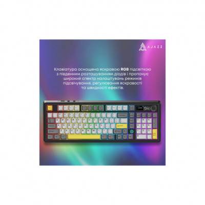 Клавіатура Ajazz AK980 Clear Sky Switch RGB Wireless/Bluetooth/USB Black (AK980-CS-BGY)