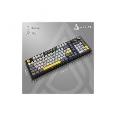 Клавіатура Ajazz AK980 Clear Sky Switch RGB Wireless/Bluetooth/USB Black (AK980-CS-BGY)