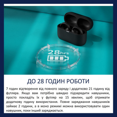 Навушники Philips TAQ2000BK/00 Wireless Black (TAQ2000BK/00)