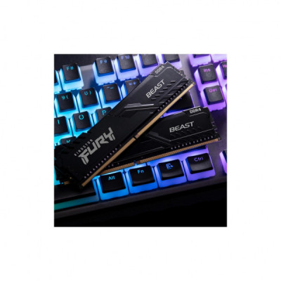 Модуль пам'яті для комп'ютера DDR4 8GB 3200 MHz Beast Black Kingston Fury (ex.HyperX) (KF432C16BB/8WP)