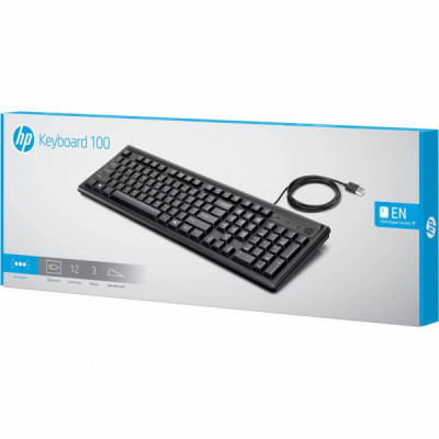 Клавіатура HP 100 USB Black (2UN30AA)