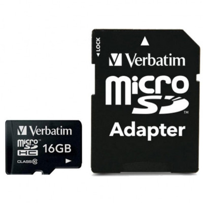 Карта пам'яті Verbatim 16GB microSDHC Class 10 (44082)