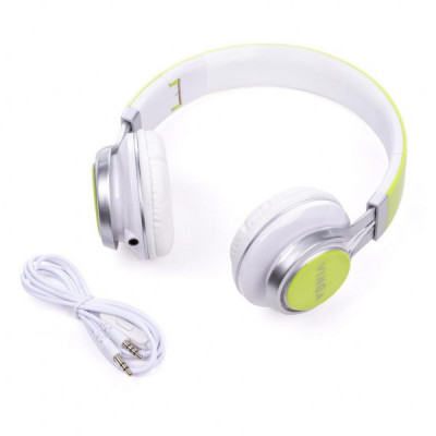 Навушники Vinga HSM040 White/Green (HSM040WG)