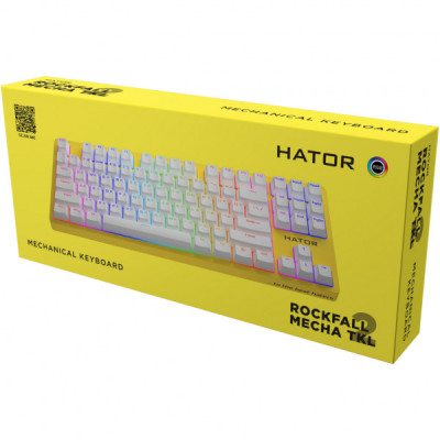 Клавіатура Hator Rockfall 2 Mecha TKL Orange USB Yellow (HTK-722)