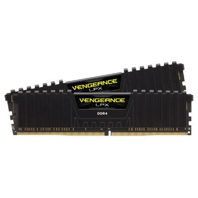 Модуль пам'яті для комп'ютера DDR4 16GB (2x8GB) 2400 MHz Vengeance LPX Black Corsair (CMK16GX4M2A2400C14)
