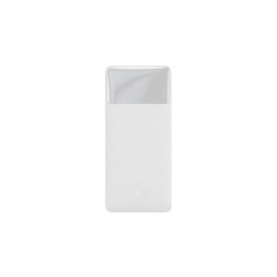 Батарея універсальна Baseus Bipow 30000mAh, 15W, inp:USB-C/Micro-USB/3A, out:USB-C/2*USB-A/3A(max.), white (PPDML-K02)