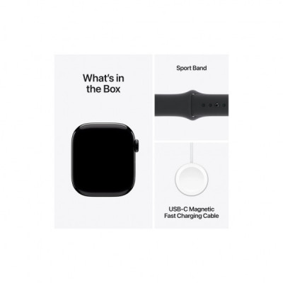 Смарт-годинник Apple Watch Series 10 GPS 42mm Jet Black Aluminium Case with Black Sport Band - M/L (MWWF3QH/A)