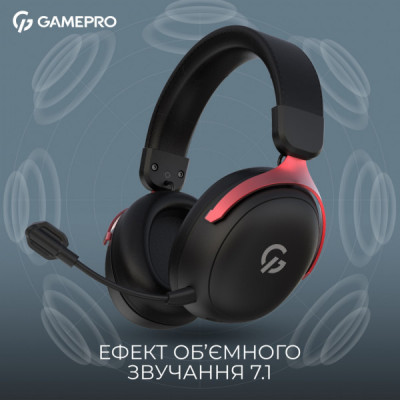 Навушники GamePro Asgard Freya Pro Wireless Black/Red (HSW201BR)