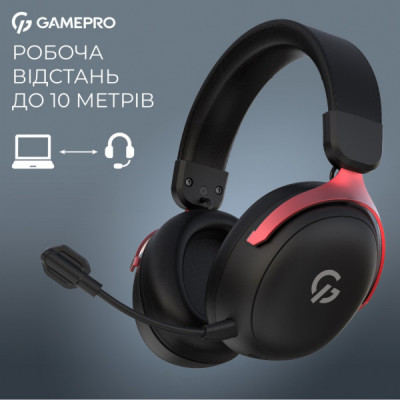 Навушники GamePro Asgard Freya Pro Wireless Black/Red (HSW201BR)