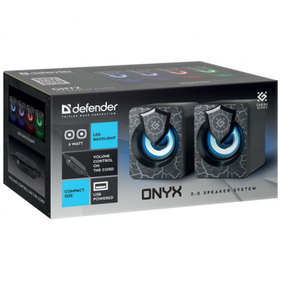 Акустична система Defender Onyx Led USB Black (65038) Акустична система Defender Onyx Led USB Black (65038)
