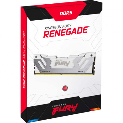 Модуль пам'яті для комп'ютера DDR5 48GB (2x24GB) 8400 MHz Renegade White XMP Kingston Fury (ex.HyperX) (KF584CU40RWK2-48)