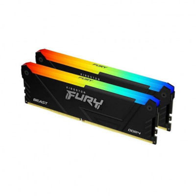 Модуль пам'яті для комп'ютера DDR4 16GB (2x8GB) 3200 MHz Beast RGB Kingston Fury (ex.HyperX) (KF432C16BB2AK2/16)