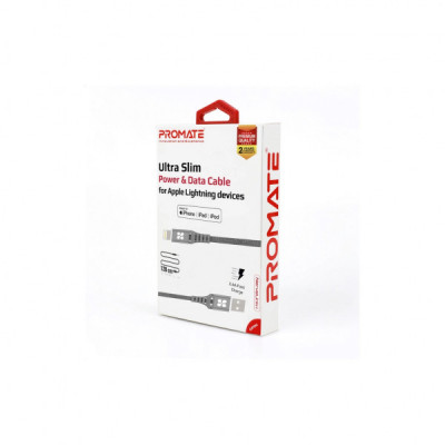 Дата кабель USB 2.0 AM to Lightning ervelink-i.grey Promate (nervelink-i.grey)
