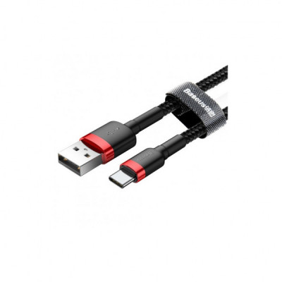 Дата кабель USB 2.0 AM to Type-C 2.0m 2A red-black Baseus (CATKLF-C91)