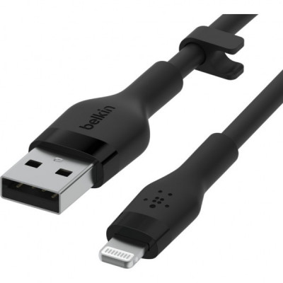 Дата кабель USB 2.0 AM to Lightning 3.0m black Belkin (CAA008BT3MBK)