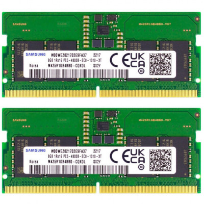 Модуль пам'яті для ноутбука SoDIMM DDR5 16GB (2x8GB) 5600 MHz Samsung (M425R1GB4BB0-CWMOL)