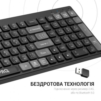 Клавіатура OfficePro SK985BO Bluetooth/Wireless UA Black/White (SK985BO)