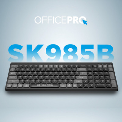 Клавіатура OfficePro SK985BO Bluetooth/Wireless UA Black/White (SK985BO)