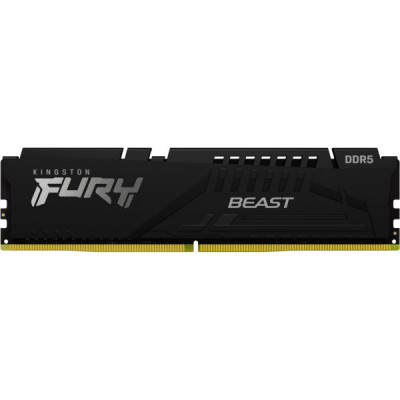 Модуль пам'яті для комп'ютера DDR5 16GB (2x8GB) 4800 MHz Beast Black Kingston Fury (ex.HyperX) (KF548C38BBK2-16)