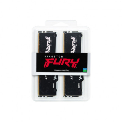 Модуль пам'яті для комп'ютера DDR5 64GB (2x32GB) 5200 MHz Beast RGB Kingston Fury (ex.HyperX) (KF552C40BBAK2-64)