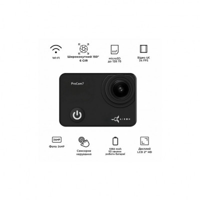 Екшн-камера AirOn ProCam 7 30in1 Blogger Kit Black (4822356754800)