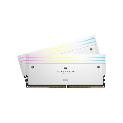 Модуль пам'яті для комп'ютера DDR5 32GB (2x16GB) 6000 MHz Dominator Titanium RGB White Corsair (CMP32GX5M2B6000C30W)
