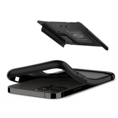 Чохол до мобільного телефона Spigen iPhone 12 / 12 Pro Slim Armor, Black (ACS01523)