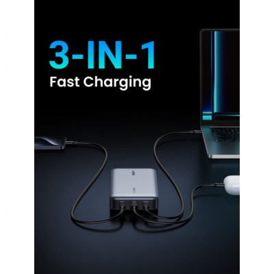 Батарея універсальна Ugreen 25000mAh 145W Two-way PD 3.1 grey (PB205)