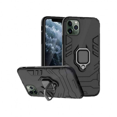 Чохол до мобільного телефона Drobak Ring Case with Magnetic Apple iPhone 12 Pro Max Black (707039)