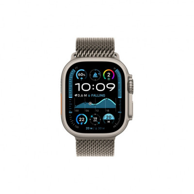 Смарт-годинник Apple Watch Ultra 2 2024 GPS + Cellular 49mm Natural Titanium Case with Natural Titanium Milanese Loop (MX5T3UL/A)