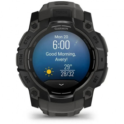 Смарт-годинник Garmin Instinct 3, Tactical, AMOLED, 50mm, Black, GPS (010-03020-50)