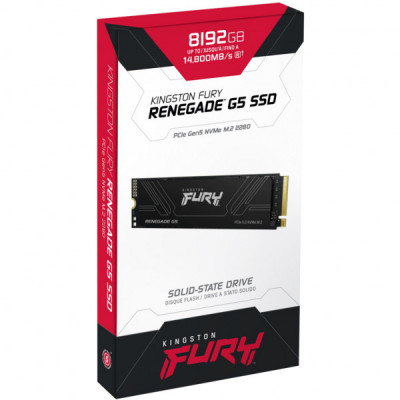 Накопичувач SSD M.2 2280 8TB FURY Renegade G5 Kingston (SFYR2D/8T1) Накопичувач SSD M.2 2280 8TB FURY Renegade G5 Kingston (SFYR2D/8T1)