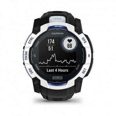 Смарт-годинник Garmin Instinct 3, 50mm, Solar, Whitestone with Black Band, GPS смарт-годинник (010-02935-03)